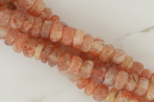 Brown Sunstone 6mm Faceted Rondelles