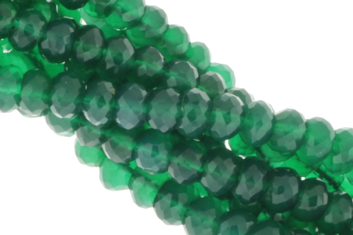 Green Onyx 6mm Faceted Rondelles