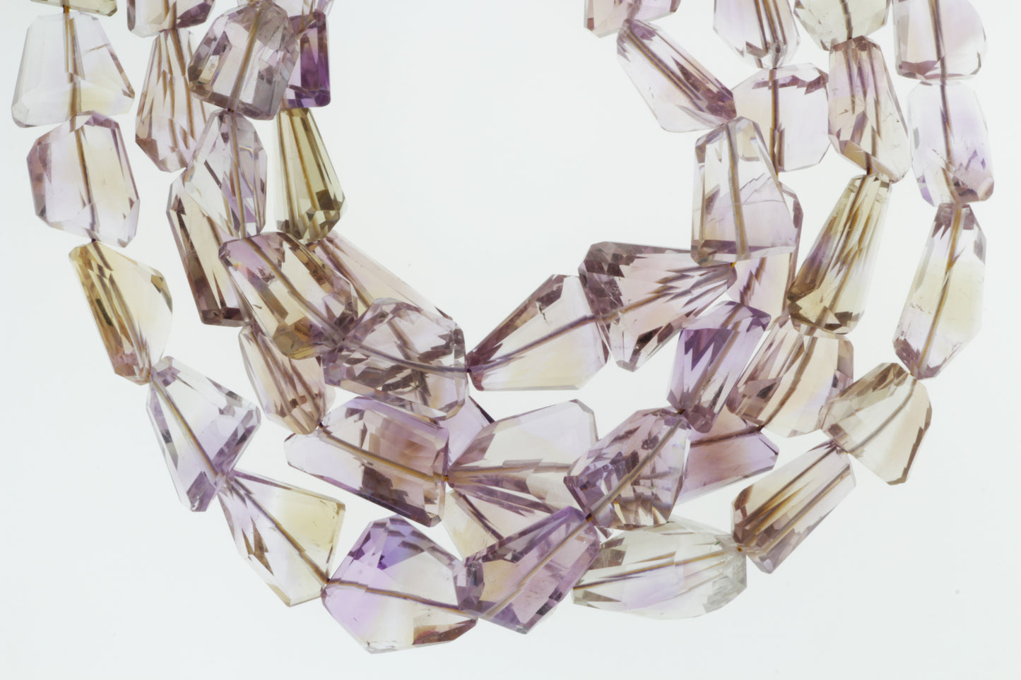 Purple and Yellow Ametrine 16x10mm Faceted Nuggets