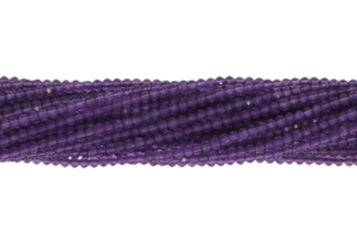 Amethyst 2mm Faceted Rondelles