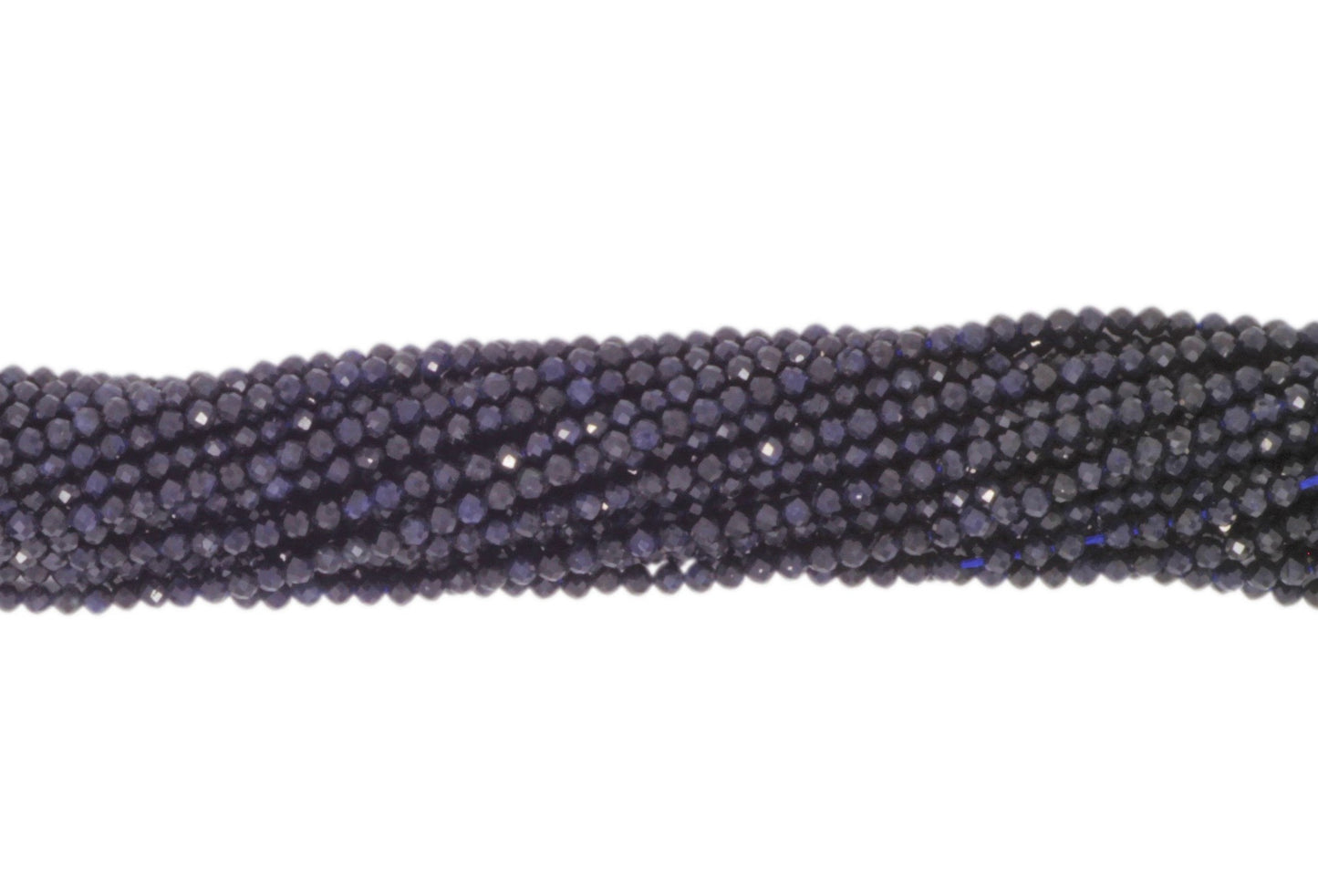 Dark Navy Blue Sapphire 2.5mm Faceted Rounds