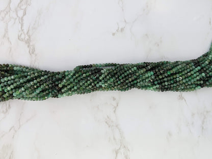 Ombre Sakoda Emerald 3.5mm Faceted Rondelles