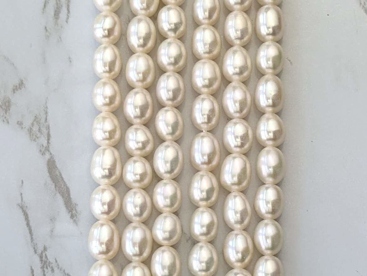 White Freshwater Pearl 6mm Rice