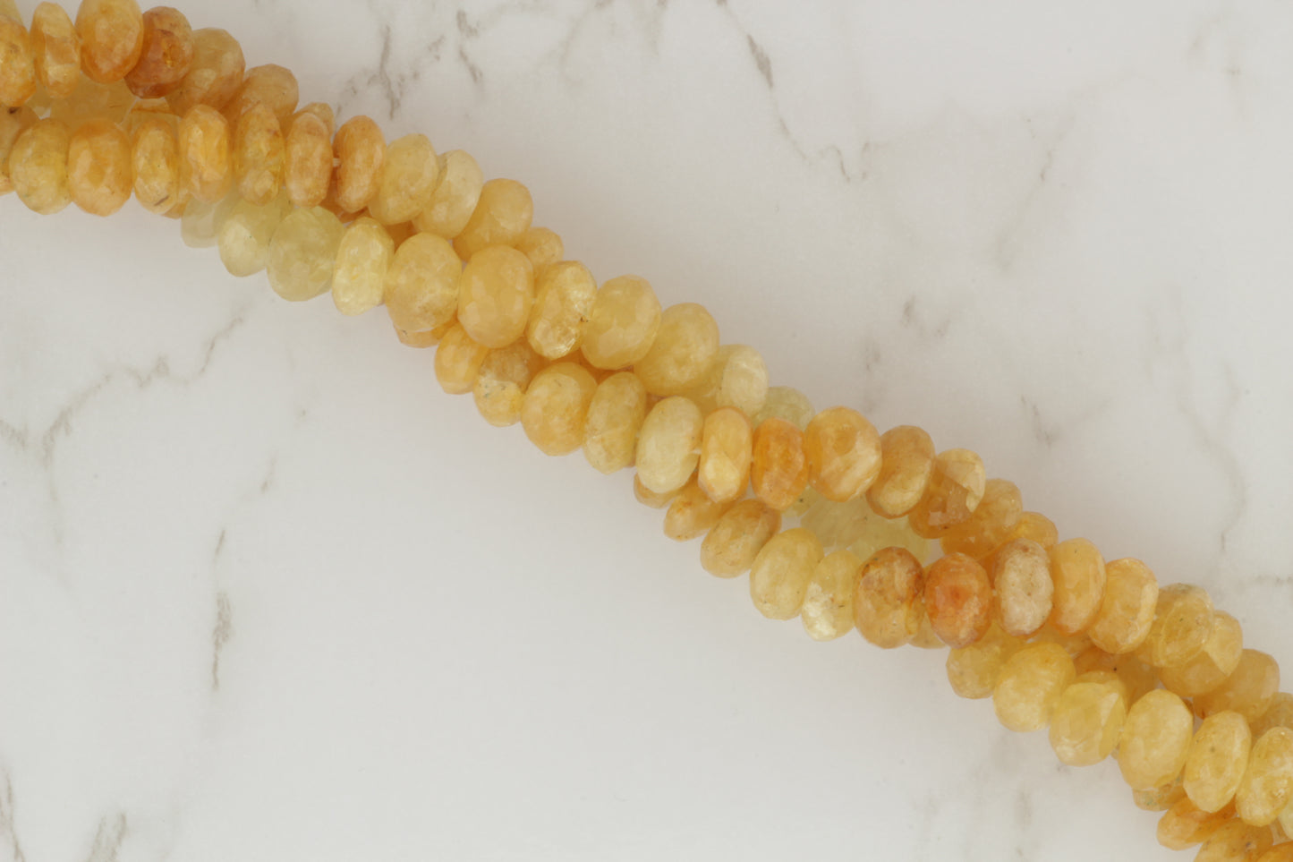 Ombre Yellow Heliodor 8mm Faceted Rondelles