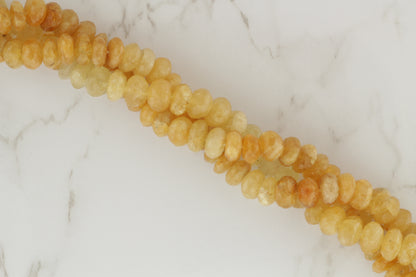 Ombre Yellow Heliodor 8mm Faceted Rondelles