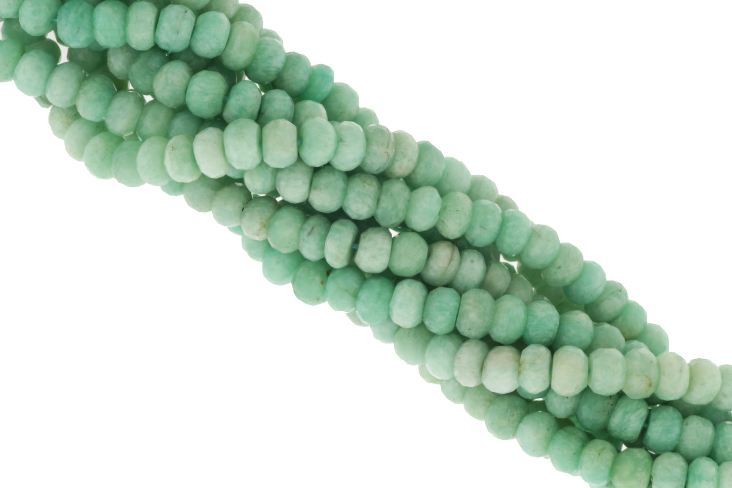 Blue Amazonite 7mm Faceted Rondelles