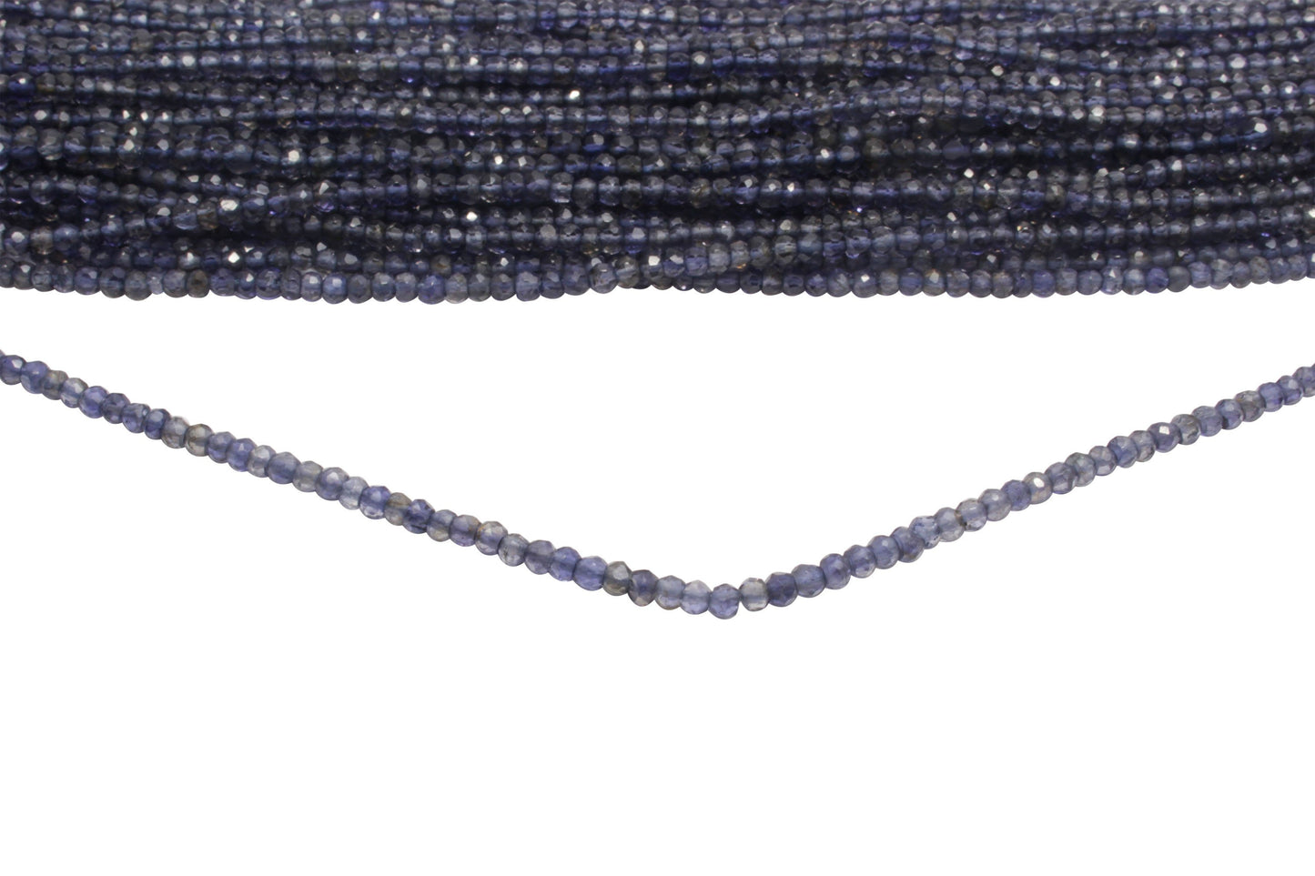 Iolite 3mm Faceted Rondelles
