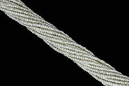 Silver Hematite 3mm Faceted Rondelles