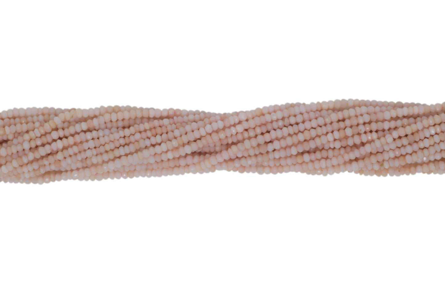Light Pink Opal 3mm Faceted Rondelles