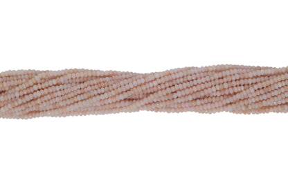 Light Pink Opal 3mm Faceted Rondelles