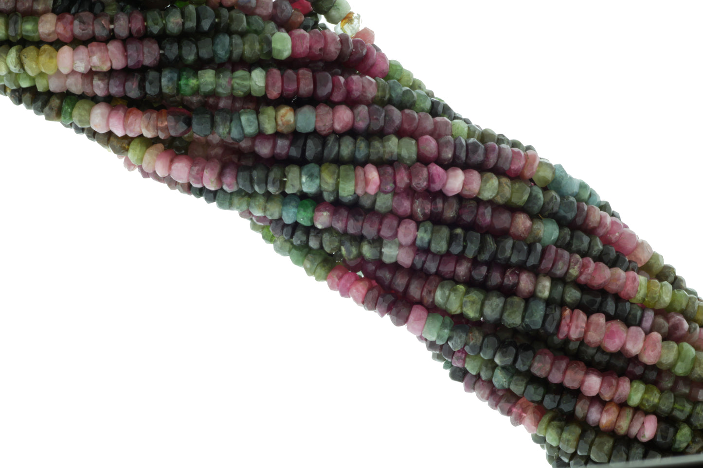 Watermelon Tourmaline 5mm Faceted Rondelles