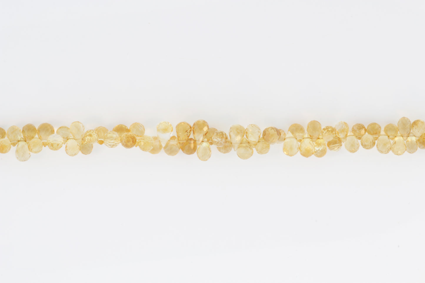 Yellow Citrine 6x4mm Faceted Teardrop Briolettes