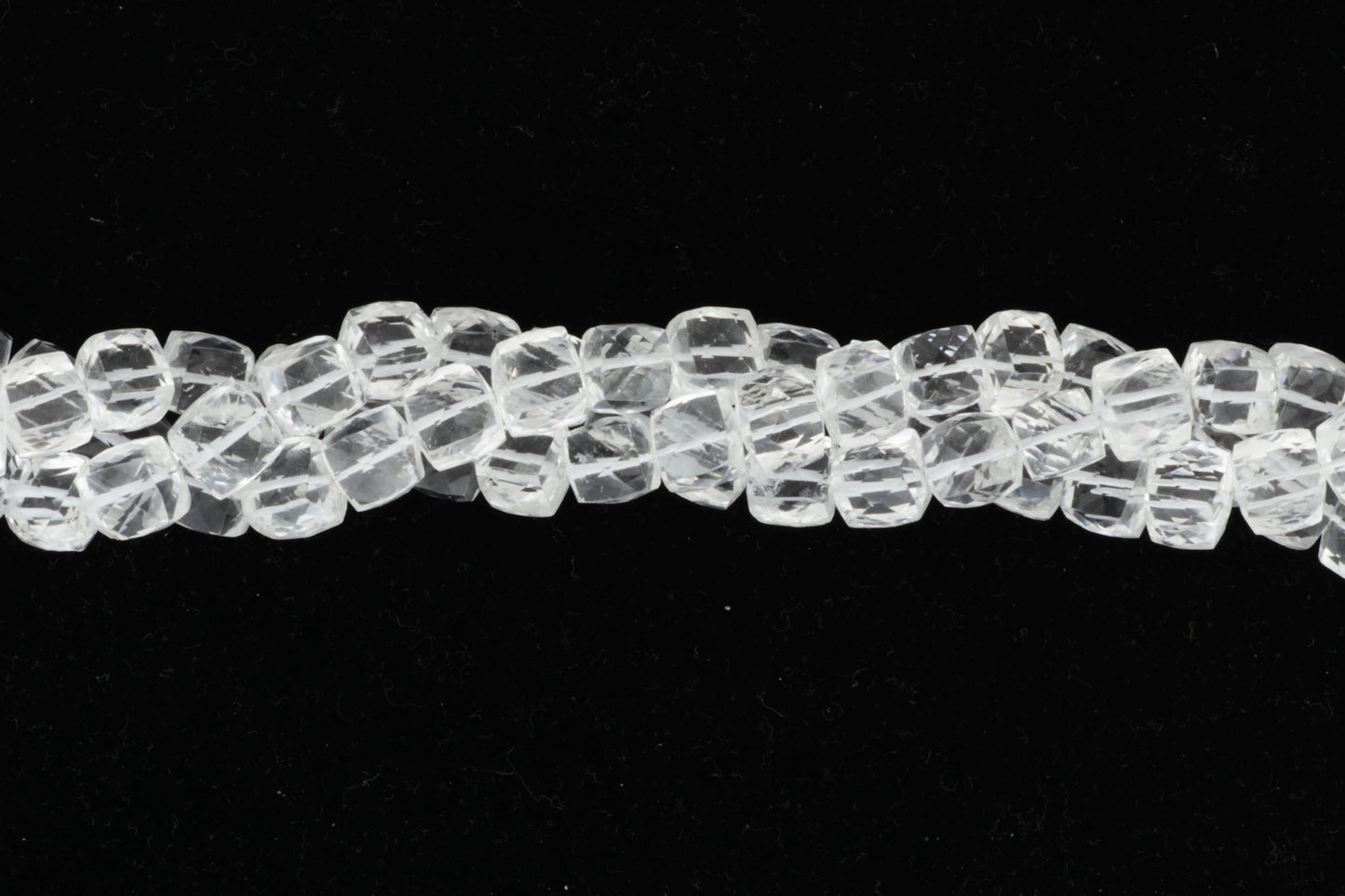 Clear Rock Crystal Quartz 6mm Faceted Cubes