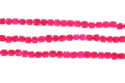 Light Hot Pink Chalcedony 6mm Faceted Cubes