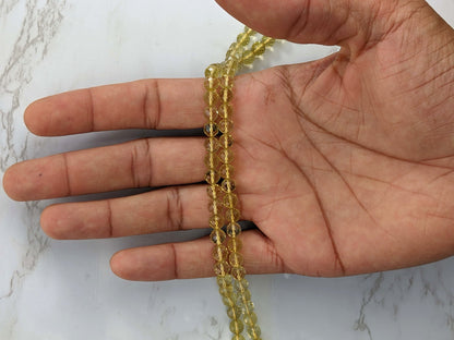 Yellow Lemon Quartz 6mm Faceted Rounds