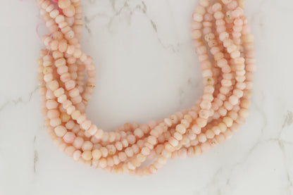 Light Pink Opal 4mm Faceted Rondelles