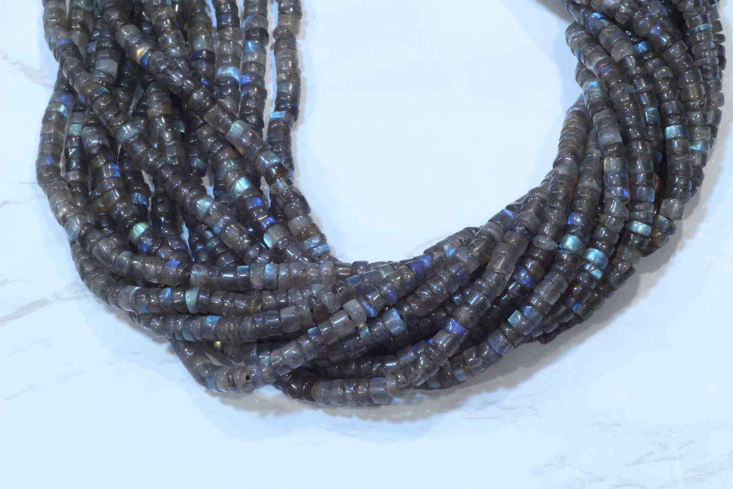 Blue Labradorite 5mm Smooth Tires