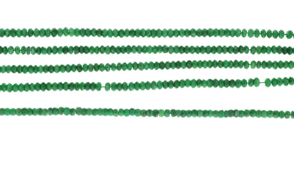Green Emerald 3mm Faceted Rondelles