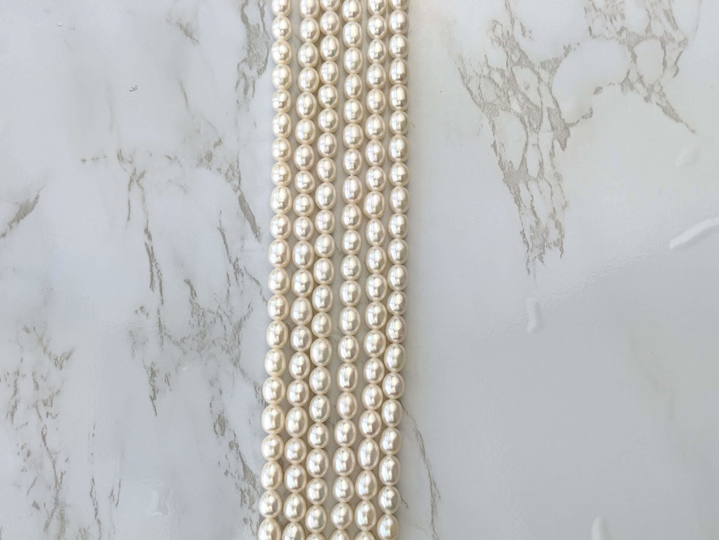 White Freshwater Pearl 6mm Rice