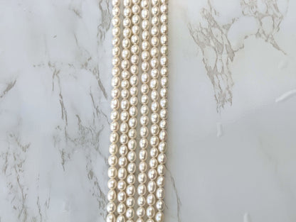 White Freshwater Pearl 6mm Rice