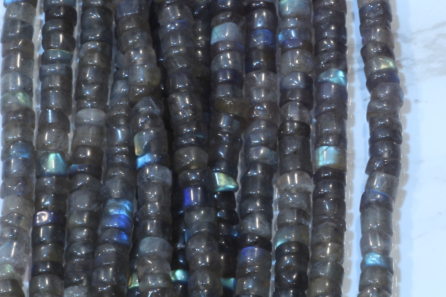 Blue Labradorite 5mm Smooth Tires