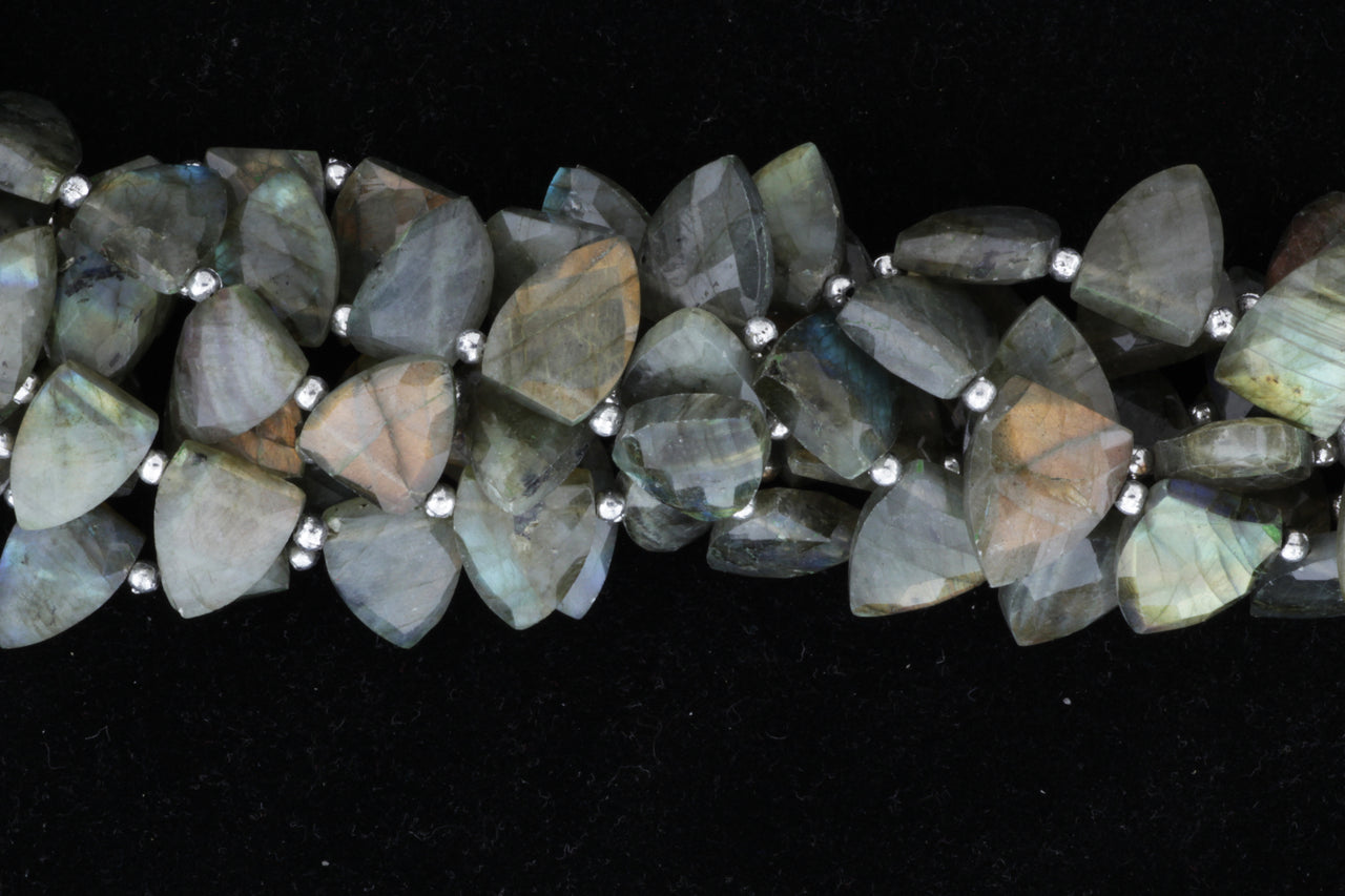 Blue Labradorite 17x13mm Faceted Shields