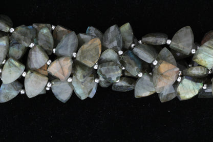 Blue Labradorite 17x13mm Faceted Shields