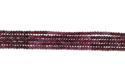 Ombre Ruby 3mm Faceted Rondelles