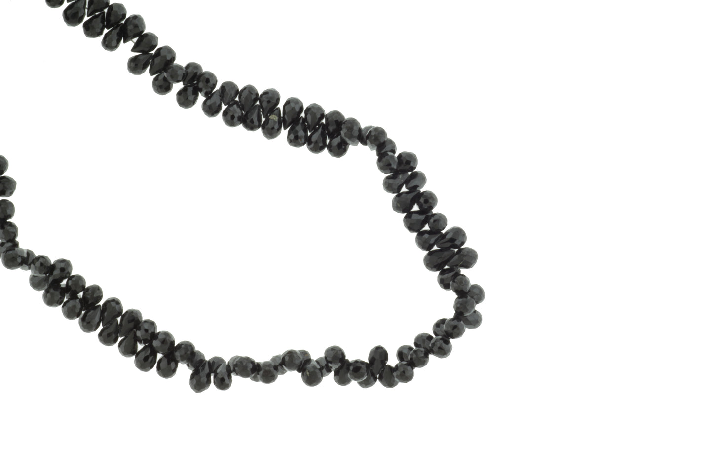 Black Spinel 7x5mm Faceted Teardrop Briolettes