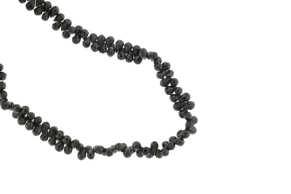 Black Spinel 7x5mm Faceted Teardrop Briolettes