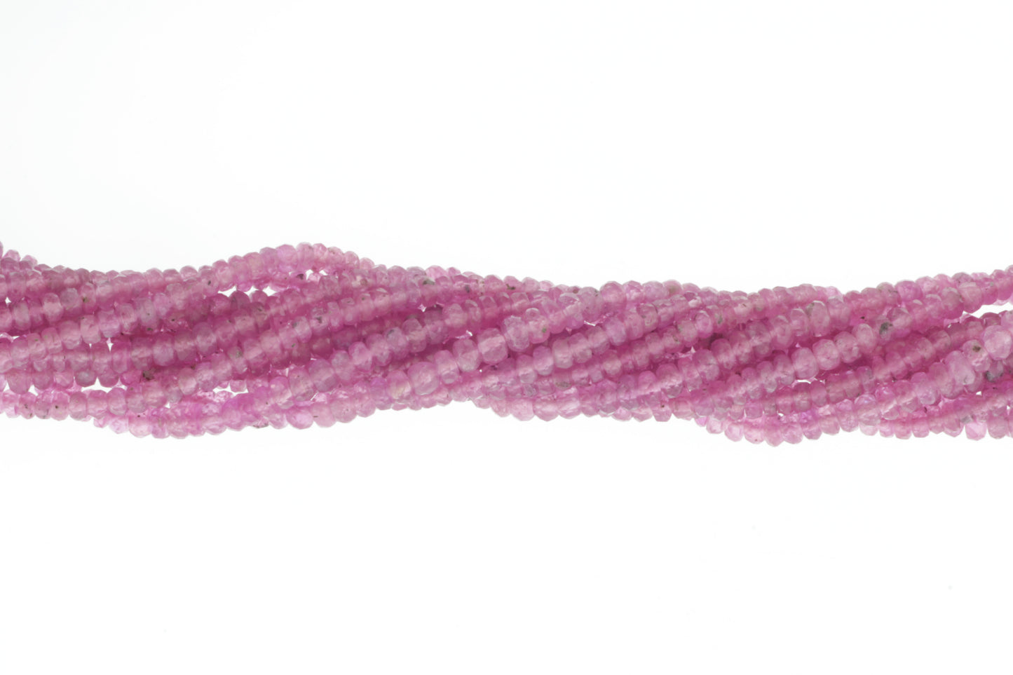 Pink Sapphire 4mm Faceted Rondelles