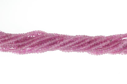 Pink Sapphire 4mm Faceted Rondelles