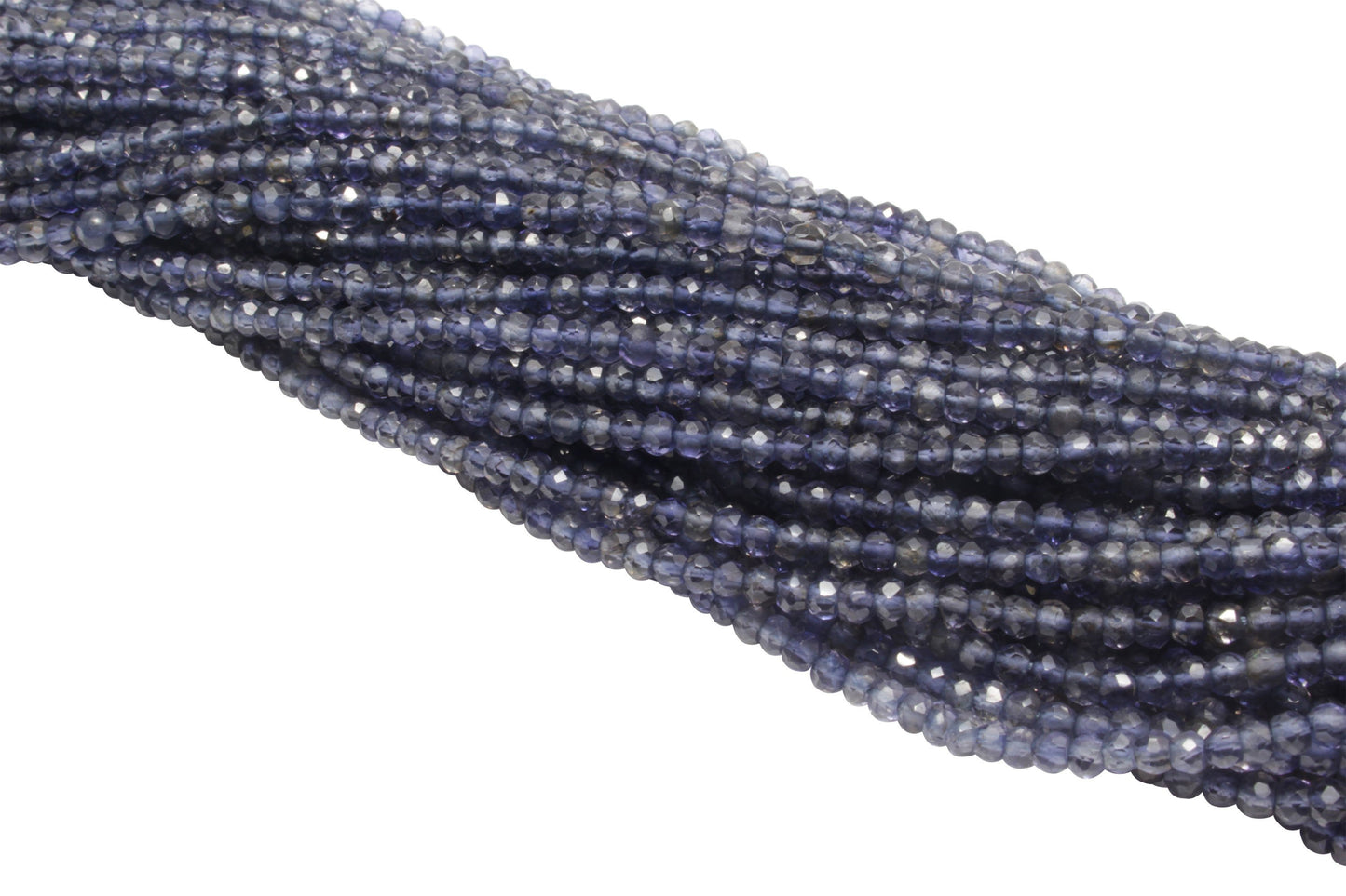 Iolite 3mm Faceted Rondelles