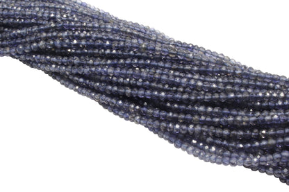 Iolite 3mm Faceted Rondelles