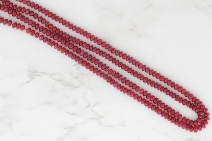 Red Ruby 3mm Smooth Rondelles