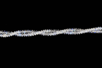 AAA Blue Rainbow Moonstone 4mm Faceted Rondelles