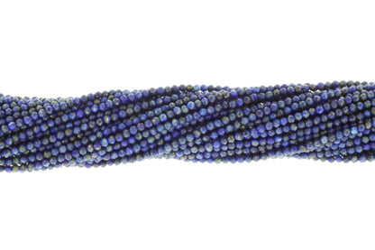Dark Blue Lapis Lazuli 2.5mm Faceted Rounds