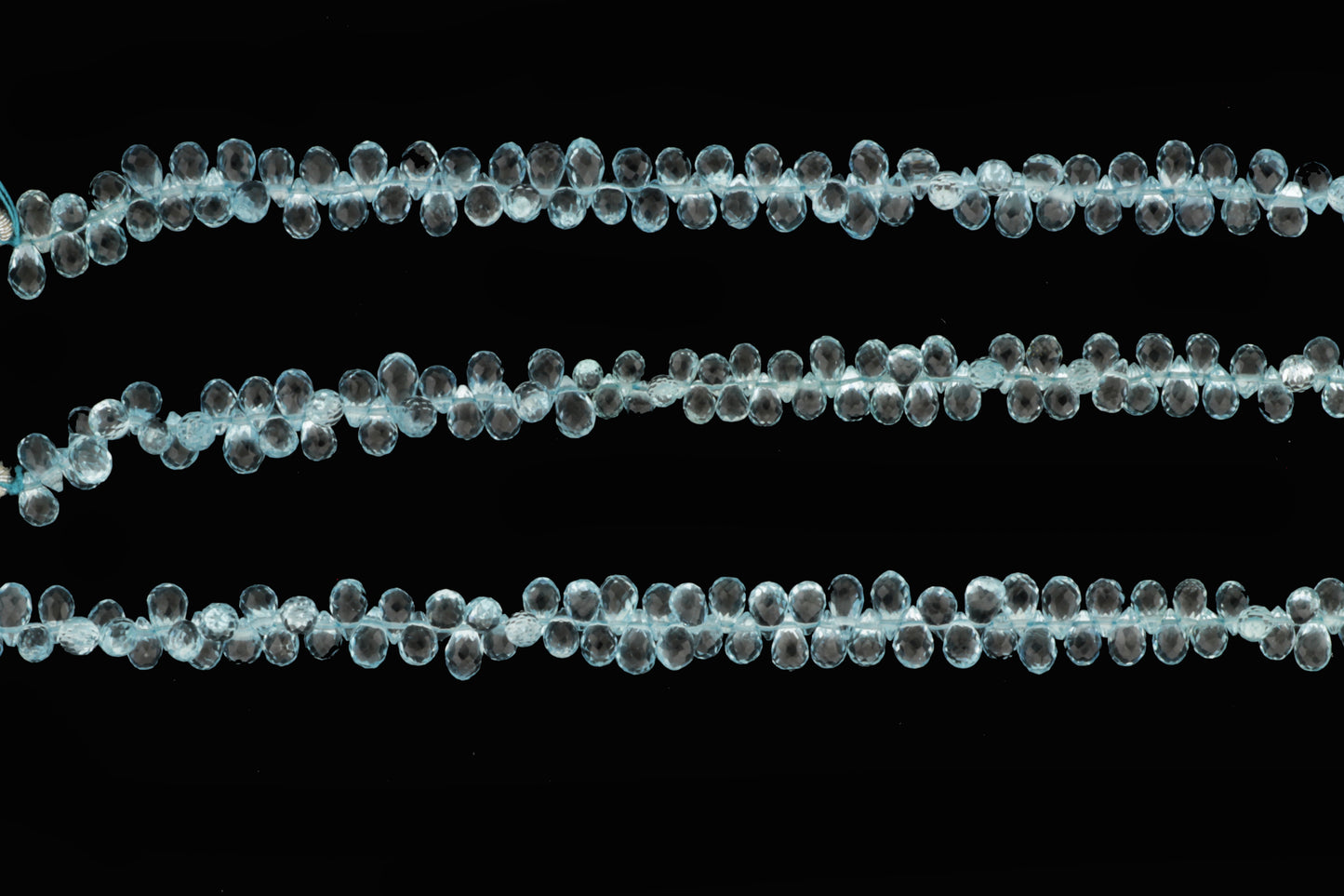 Sky Blue Topaz 5x3mm Faceted Teardrop Briolettes