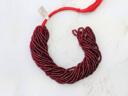 Red Ruby 2.5mm Faceted Rondelles