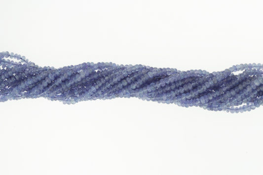 Blue Tanzanite 3mm Smooth Rondelles