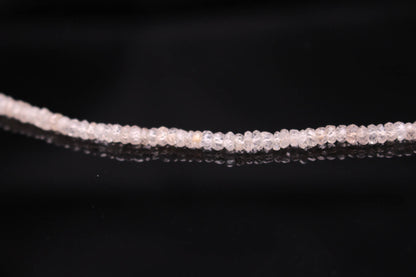 Natural Champagne Zircon 3mm Faceted Rondelles