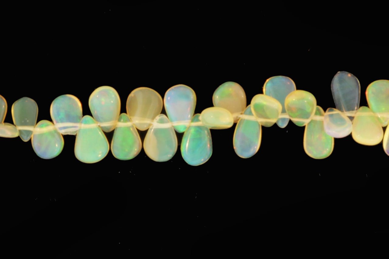 Ethiopian Opal 6x3mm Smooth Pear Shaped Briolettes