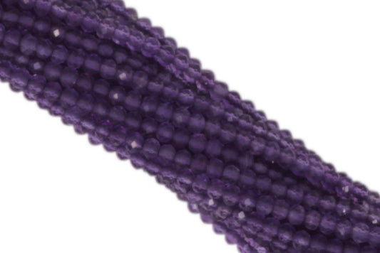 Amethyst 2mm Faceted Rondelles