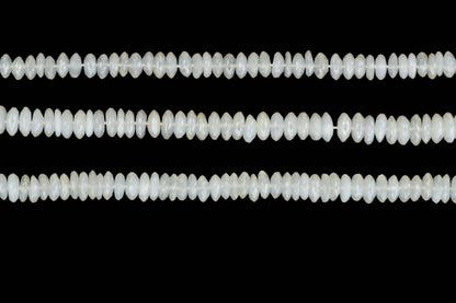Coated White Moonstone 8mm German Cut Faceted Rondelles