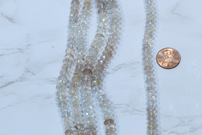 Ombre Imperial Topaz 7mm Faceted Rondelles