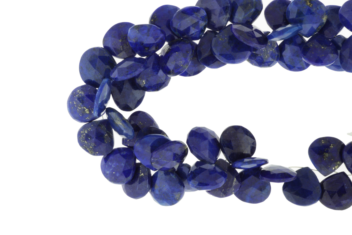Royal Blue Lapis Lazuli 12mm Faceted Heart Shaped Briolettes