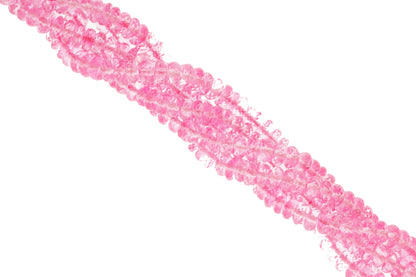 Coated Pink Topaz 7mm Faceted Rondelles