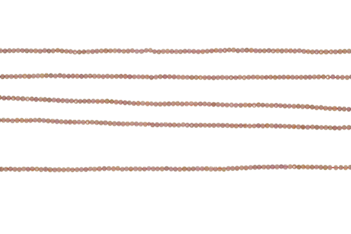 Light Red Zircon 2mm Faceted Rondelles