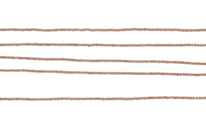 Light Red Zircon 2mm Faceted Rondelles