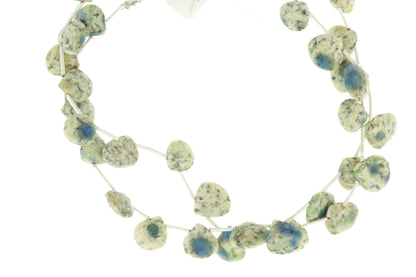 K2 Jasper 10mm Faceted Heart Shaped Briolettes